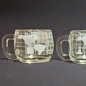 Nestle Frosted Glass World Mugs Set of 3
